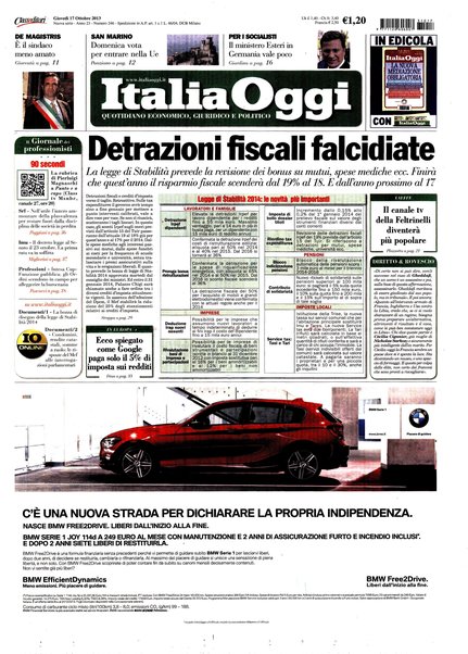 Italia oggi : quotidiano di economia finanza e politica